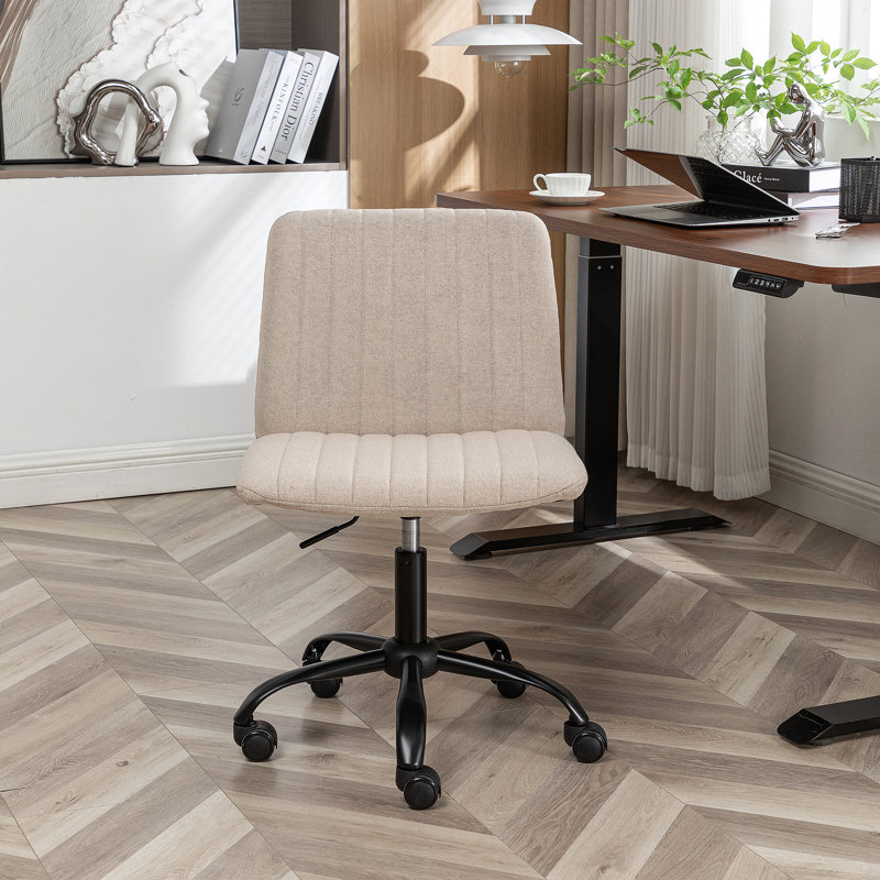 Chaise de bureau avec rembourrage en polyester, pivotant, hauteur réglable, roulettes
