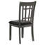 2 chaises d'appoint transitionnelles - gris moyen avec dossier noir et siège en mousse 2 pièces gris, dossier, sièges rembourrés pour plus de confort
