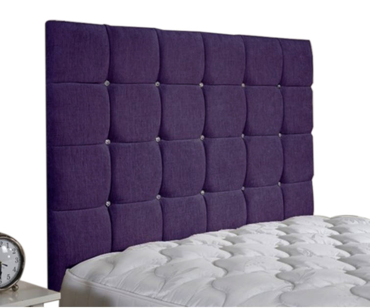 Upholstered Chenille Headboard, Kingsize (5'), Silver, Plush Velvet