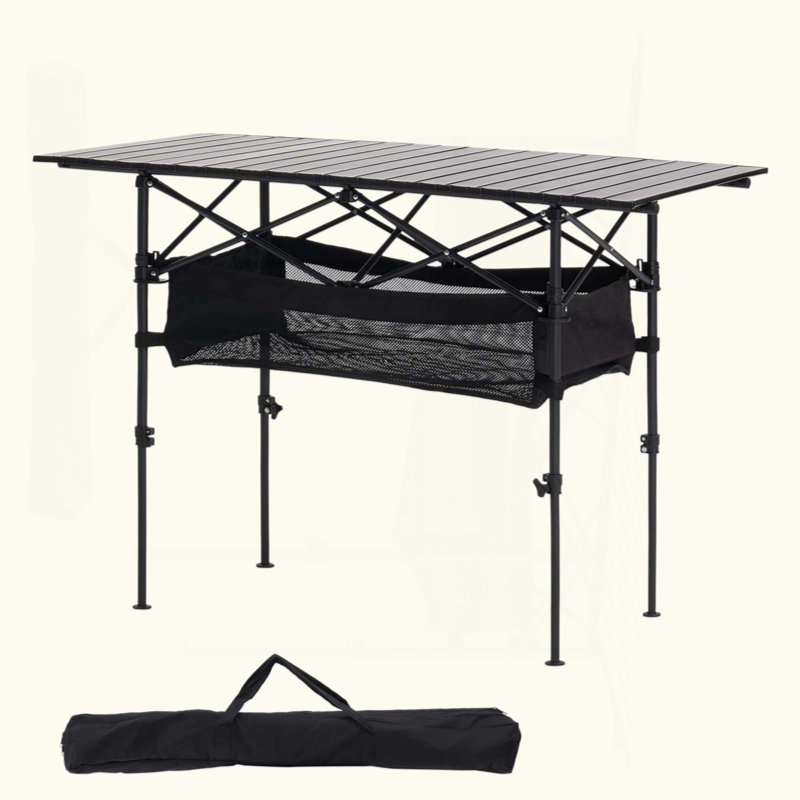 Table de camping pliante en aluminium
