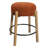 Darlo 36" Counter Table Set With 4 Natalia Counter Stools In Rust Boucle Fabric