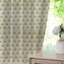 Fabdivine Patio, Farmhouse Home Décor Pinch Plated Curtains Summer, Spring with White and Green Window or Kitchen  Hook Drapes, Handmade Floral Block Print, Blackout, Rishi-902444323