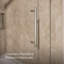 Pleat® 63-9/16"H Frameless Sliding Bath Door with 5/16"-Thick Crystal Clear Tempered Glass-610159835