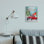 «Winter Welcome Sign Red Truck Snow Barn» par Sheri Hart - impression d'art graphique