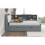 Lit plateforme en bois avec lit gigogne, tablettes et tête de lit avec rangement-865879673-865879668