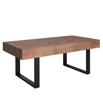 Table basse rustique en bois industriel, table basse en bois 47,2 x 23,5 po x 18 po, table fabriquée à la main