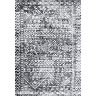 Tapis géométrique gris Caskey
