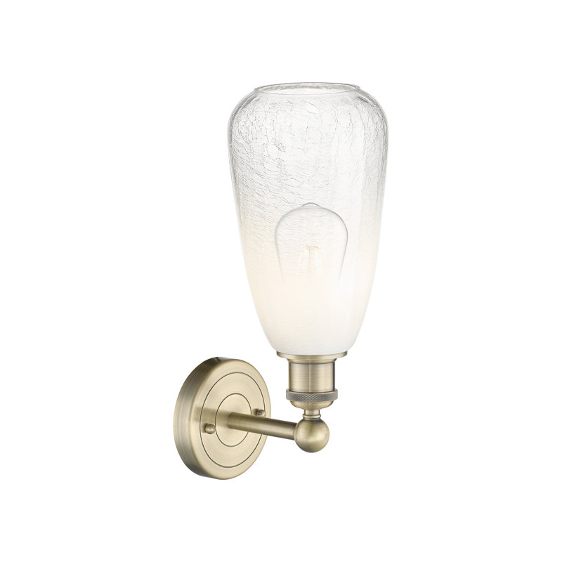 Amande Brookhaven - 1 lumière - abat-jour amande Brookhaven - applique, Yellow/Polished Nickel