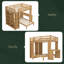 Structure de lits superposés en bois massif avec tablettes intégrées et garde-robe, pouvant être convertie en lit mezzanine-622953368-622953370