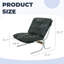 Chaise d'appoint moderne surdimensionnée avec design à oreilles - Revêtement en similicuir, capacité de poids élevée et assemblage instantané-2019679293