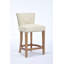 Ensemble de 2 tabourets de bar, cuir et bois