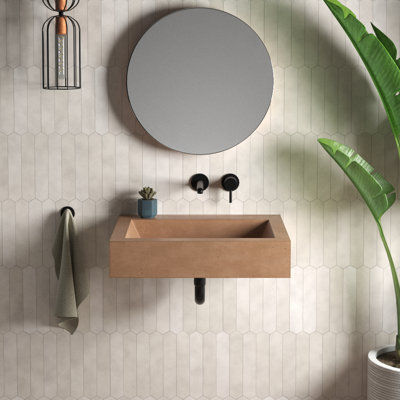 Natoma 24" Wall-Mounted Concrete Rectangular Bathroom Sink