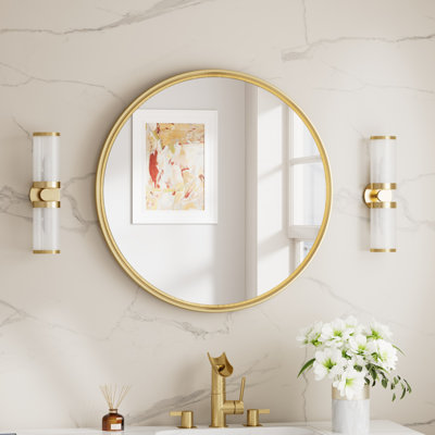 Round Bathroom Mirror with Tempered Glass