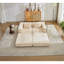 Canapé à compression, canapé-lit au sol convertible avec structure de forme fixe, canapé modulaire sans os sans causeuse, sans assemblage requis, tissu chenille, pour la chambre à coucher du salon-1828088034