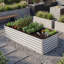 Lit de jardin surélevé d'extérieur en métal 6 x 3 x 3 pi Seiter avec gants, crème-72619537-72619539