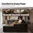114'' L-Shaped Cloud Sectional Sofa with Chaise-1069440017