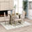 6-Piece Farmhouse Dining Table Set, Rectangular Trestle Table and 4 Upholstered Chairs & Bench for Dining Room-1757978319