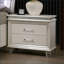 Table de chevet 2 tiroirs Pearl White