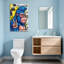 Animaux, singe bleu, signe de paix, impression sur toile Graffiti-240957302
