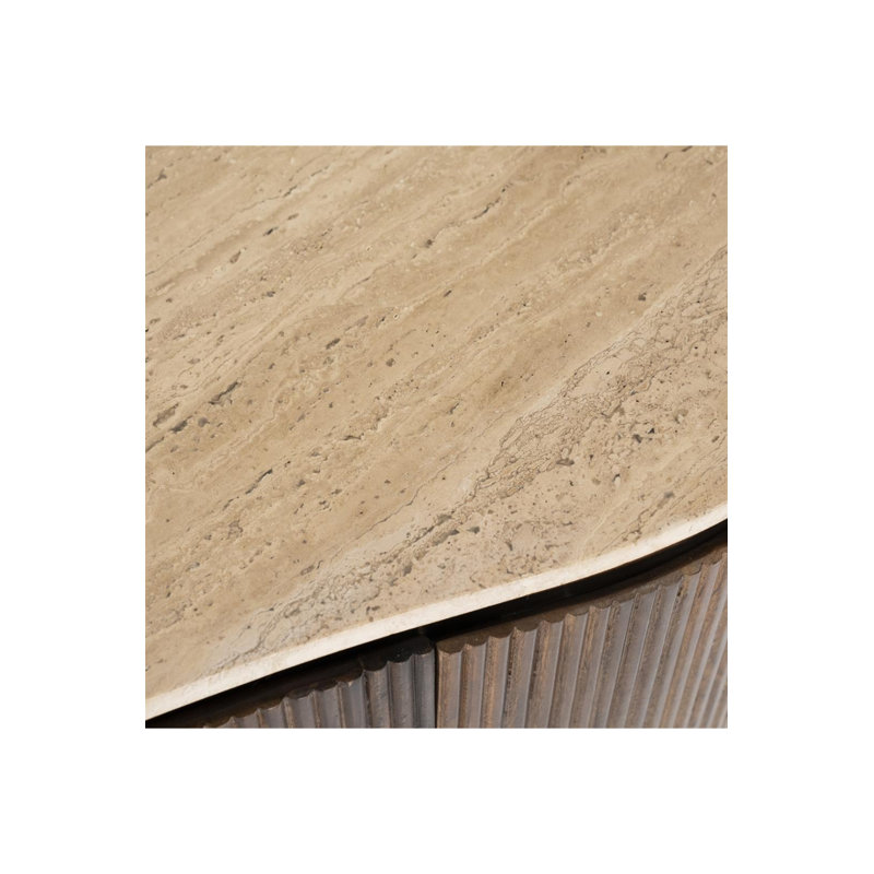 Desk Marble Computer Desk, Brown, Black
