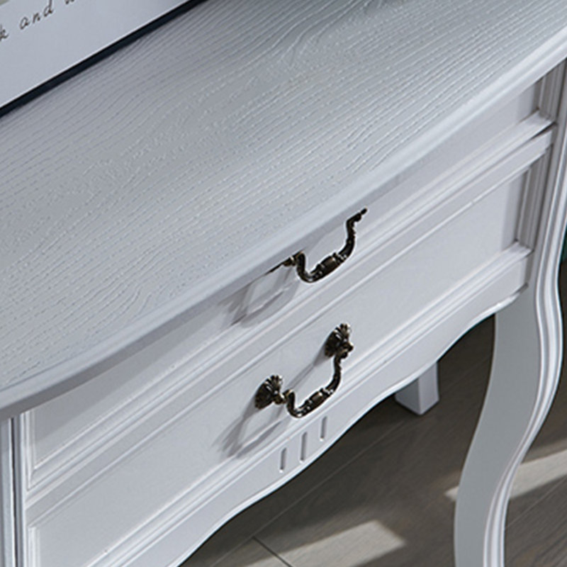 American-style simple console table, 34.6" H x 47.2" W x 14.2" D, White