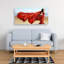 Red dress in the desert - Fashion Red Canvas for Home Decor