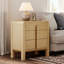 Grande table de bout Adora de 31,5 po avec rangement et profil incurvé, table de chevet moderne en bois de style Mid-Century avec tiroir pour chambre à coucher, salon, bureau-130326435-107262092