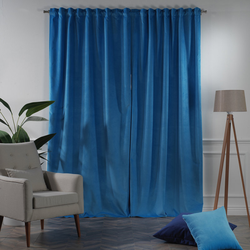 Decorative Double Panel in Matt, Extra Wide X Extra Long, L 52 po x L 120 po, 42 - bleu Honolulu