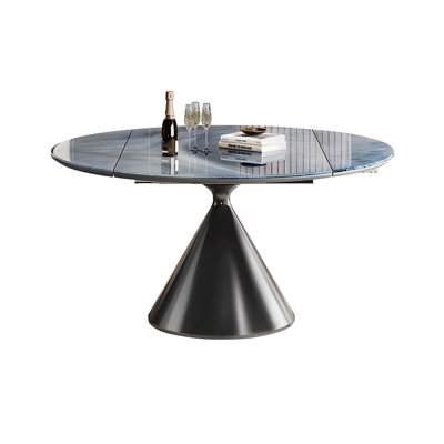 Microcrystalline Stone Stainless Steel blue Dining Table
