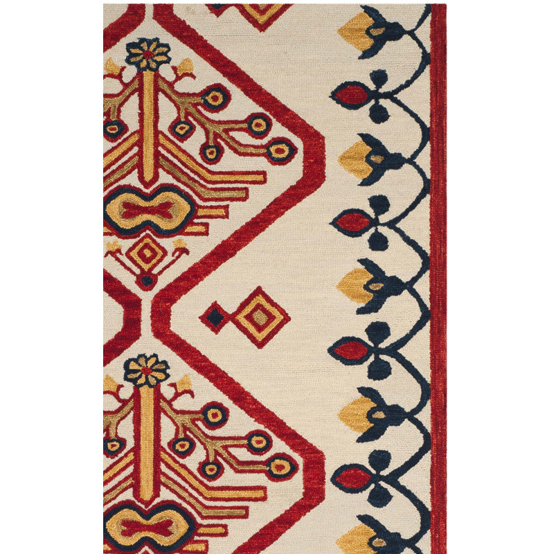 Vahakn Hand Tufted Wool Southwestern Rug, Rectangle 3' x 5'