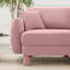 Canapé rose à 4 places en tissu bouclé avec construction et configuration de siège souple pour une utilisation régulière-794512329