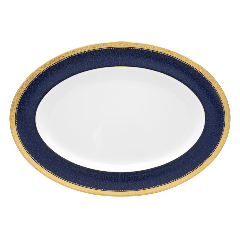 Plateau en porcelaine Noritake Odessa, l 16 po x P 16 po, Or