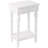 Furniture Creations White Carved Wood Side Table – Chic Nightstand & End Table