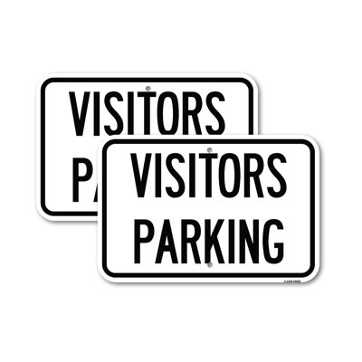 Enseigne de stationnement en aluminium pour visiteurs