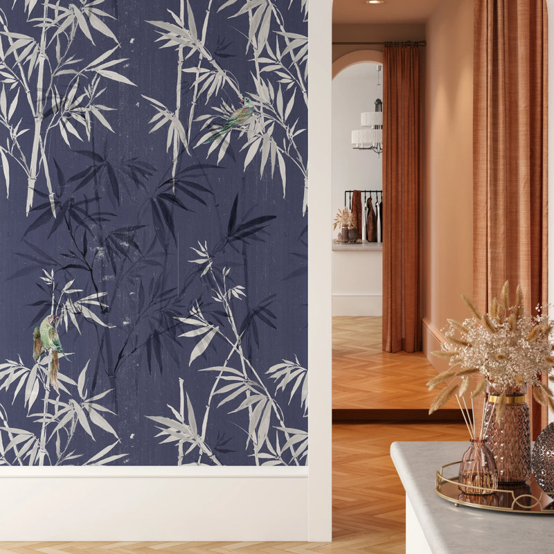 BB756739DE084C1B829A96AB4BA9AD0E Forest Chinoiserie Wallpaper, Blue