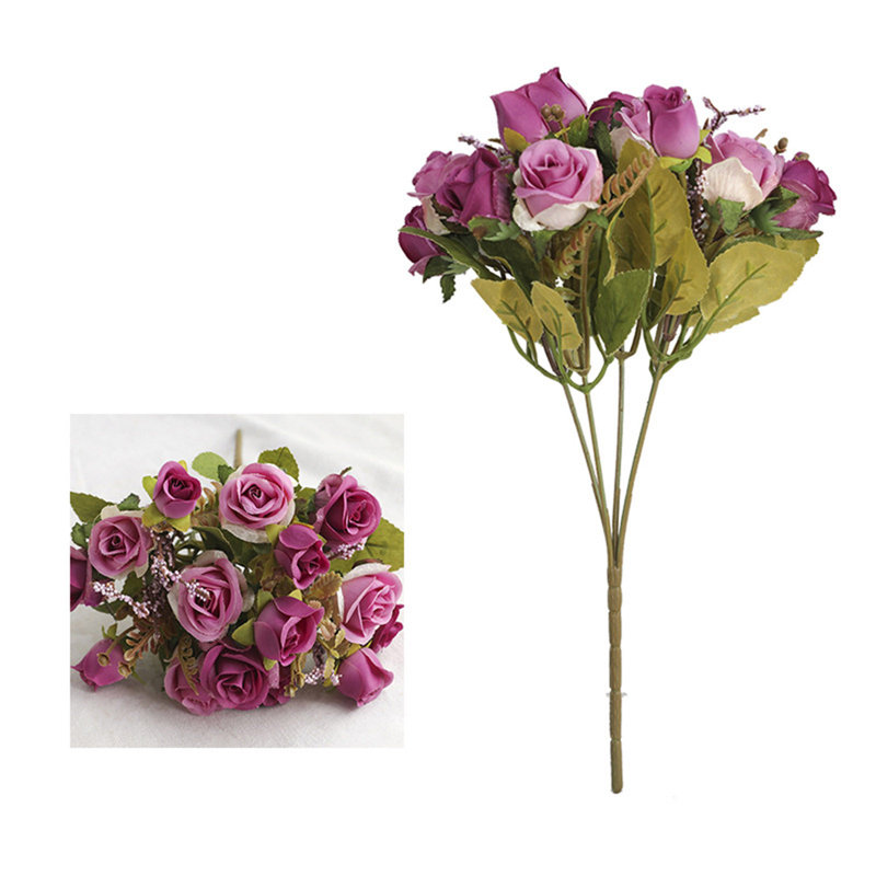 Faux fleurs artificielles pour la maison Kondieu, Mauve