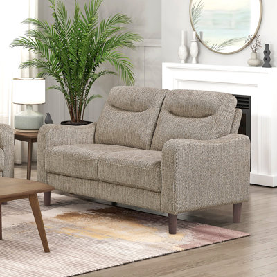 Causeuse contemporaine en tissu d'ameublement en chenille avec tissu d'ameublement en chenille