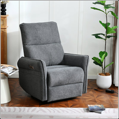 Fauteuil inclinable à bascule pivotant à 270 ° pour adultes, fauteuil inclinable électrique pour les petits espaces, canapé inclinable simple pour le salon, la chambre à coucher, le véhicule récréatif
