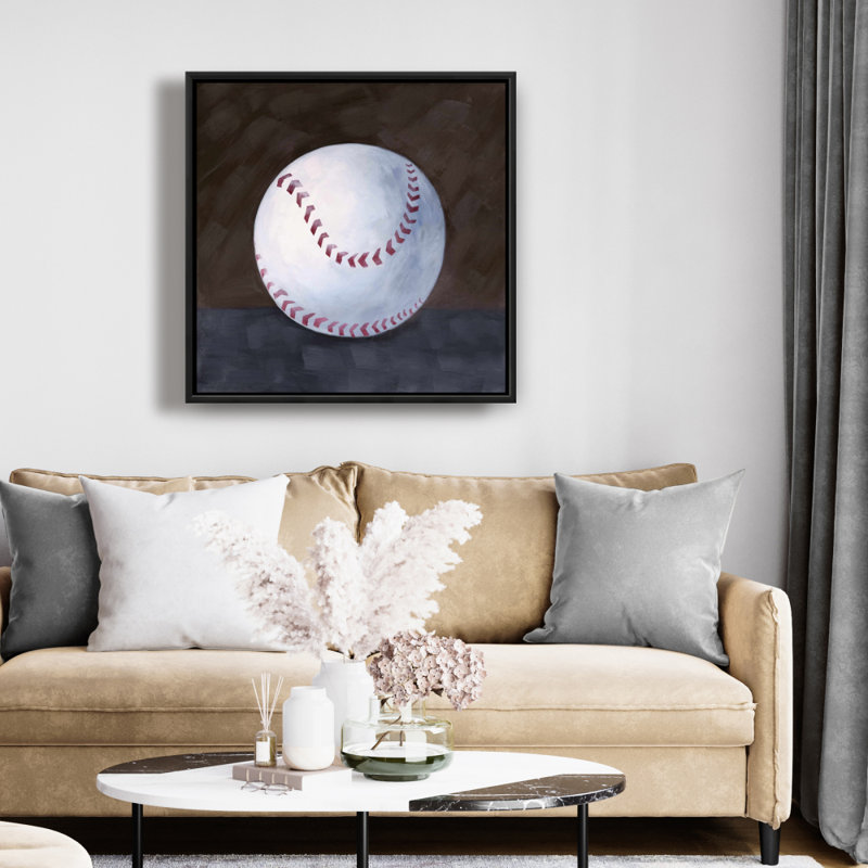 Impression de balle de baseball sur toile, H 24 po x l 24 po