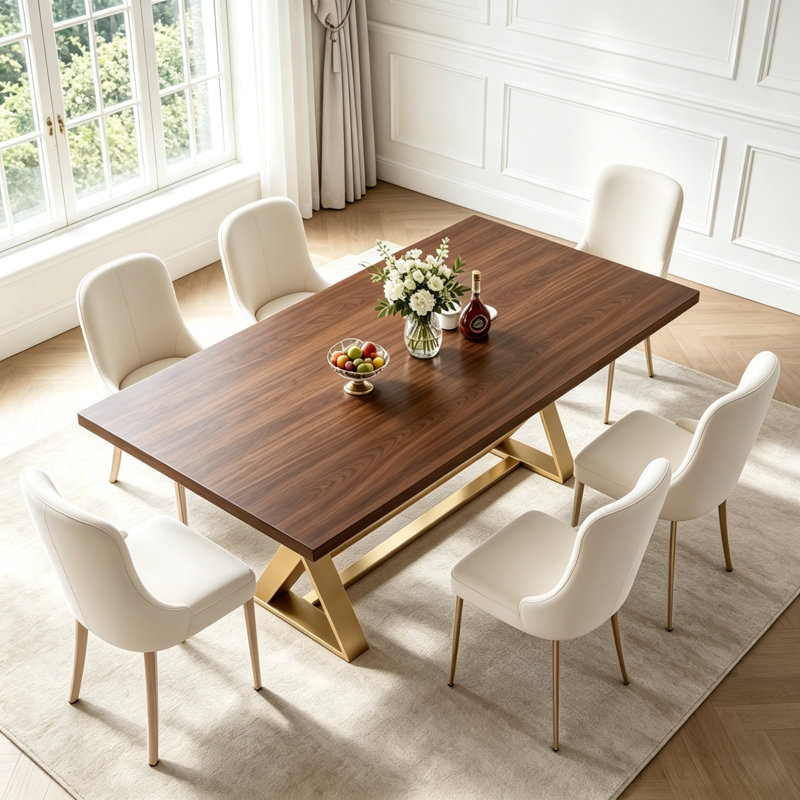 70.'' Wood Rectangular Dining Table