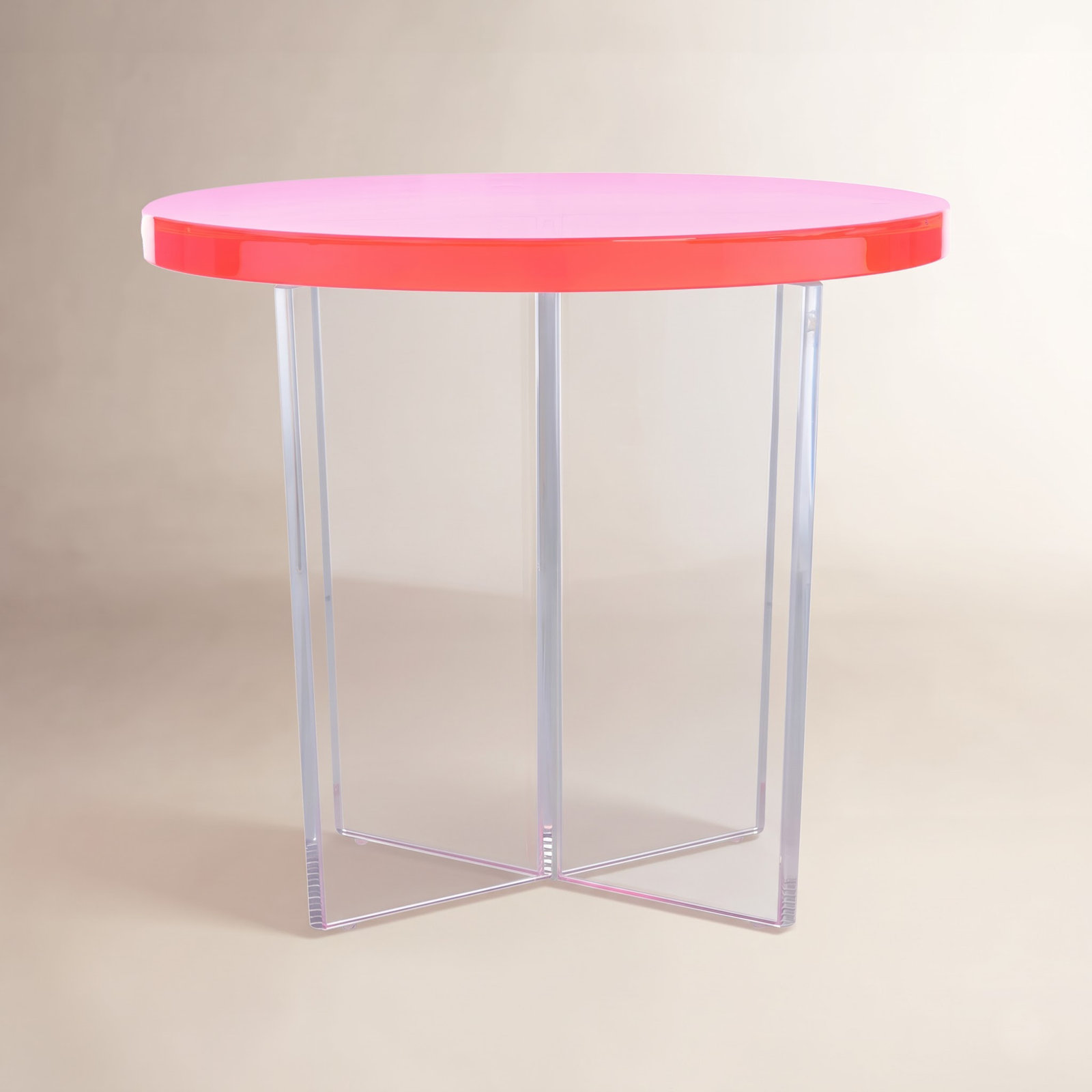 Edwards End Table, Neon Pink