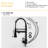 Kitchen Faucet, 19", Matt Black - Stainless Steel 304, Sleek Style For Residential Kitchens 19" Faucet With Modern Design Ideal-321022017