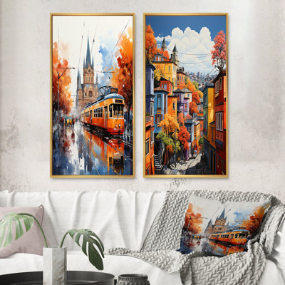 «City Milan Popart», 2 pièces sur toile