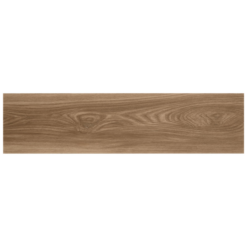 Montrel 6 in. x 24 in. Matte Luxury Vinyl Floor Tile (16 Sq. Ft. / Case), Brown Wood