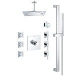 Allure Thermostatic Complete Shower System with Rough-in Valve