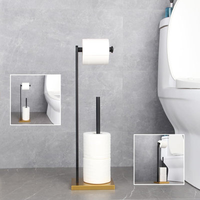 Countertop Bathroom Free Standing Toilet Paper Holder Stainless Steel Bath Toilet Roll Holder