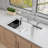 33.86'' L Double Bowl Granite Kitchen Sink-95312611