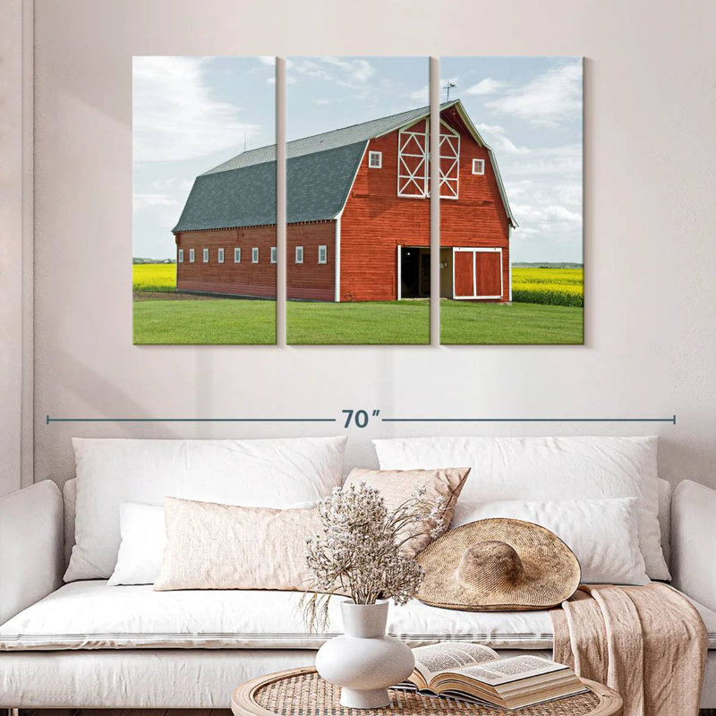 Lilie Country Red Barn, H 32 po x l 50 po