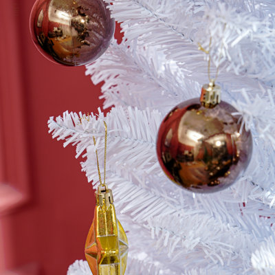 Arbre de Noël artificiel 8 pi, arbre de Noël mince avec 618 pointes de branches réalistes et support en plastique