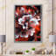 Rouge mélangé abstrait fluide - art mural moderne sur toile-30302685-30302501